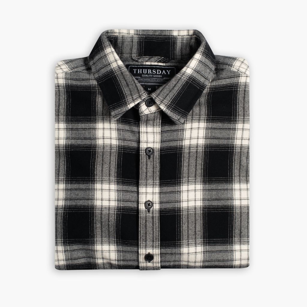 Forever Flannel Shirt | Black & Cream - Image 3