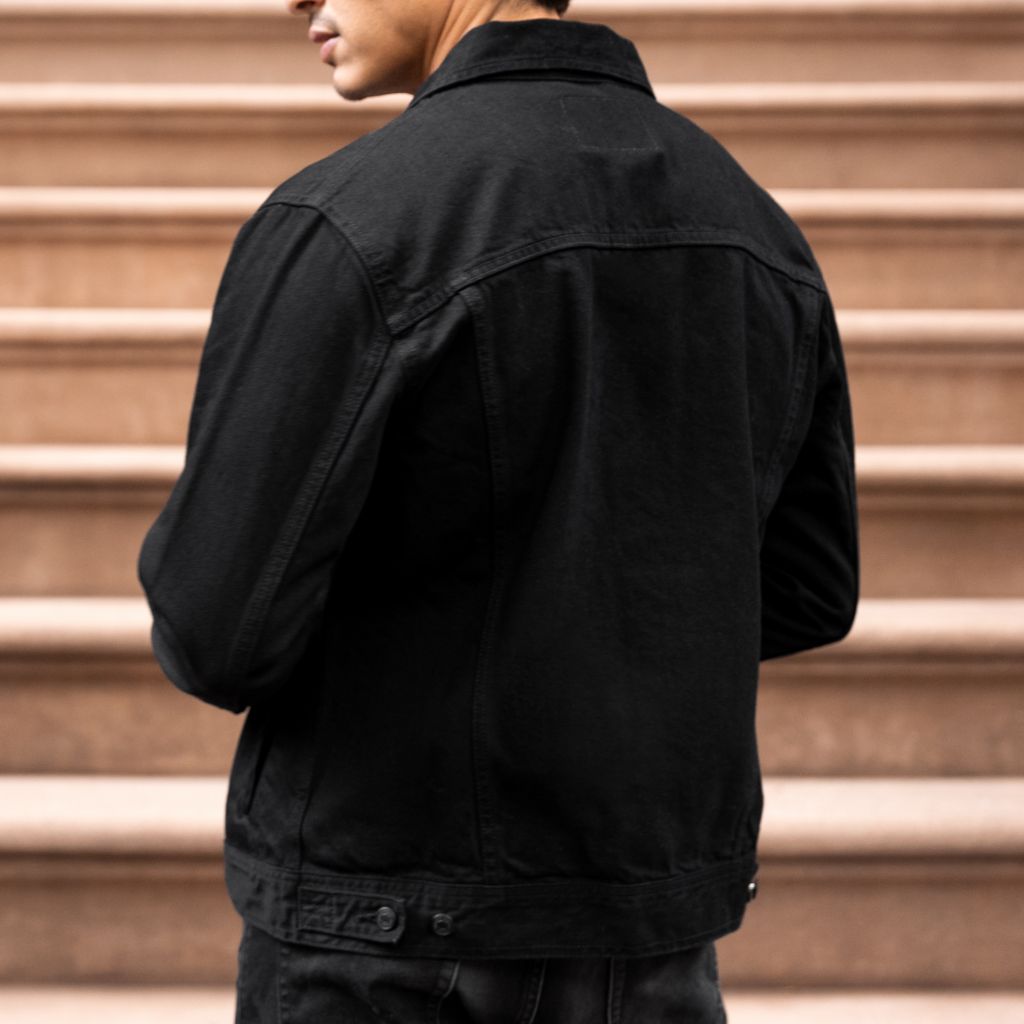 Denim Trucker Jacket | Pitch Black - Image 2