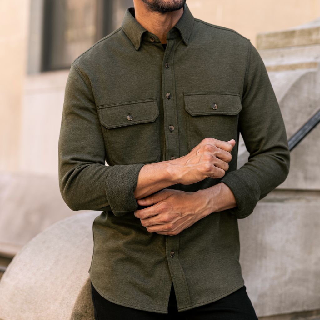 Everyday Button-Down Shirt | Olive (Two Pocket) - Image 6