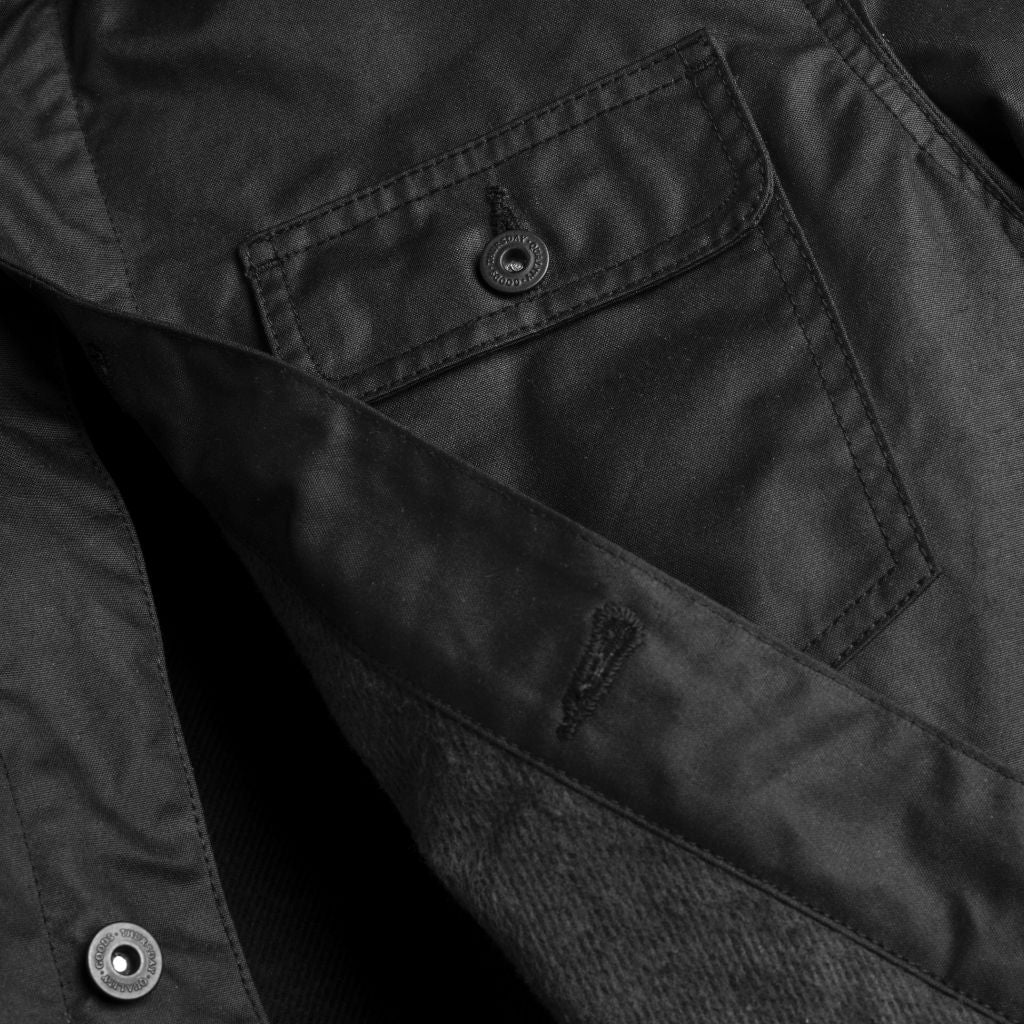Waxed Canvas Field Jacket | Black - Image 7