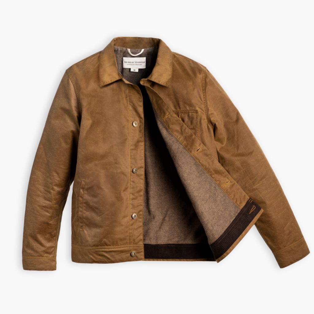 Waxed Canvas Field Jacket | Khaki - Image 7