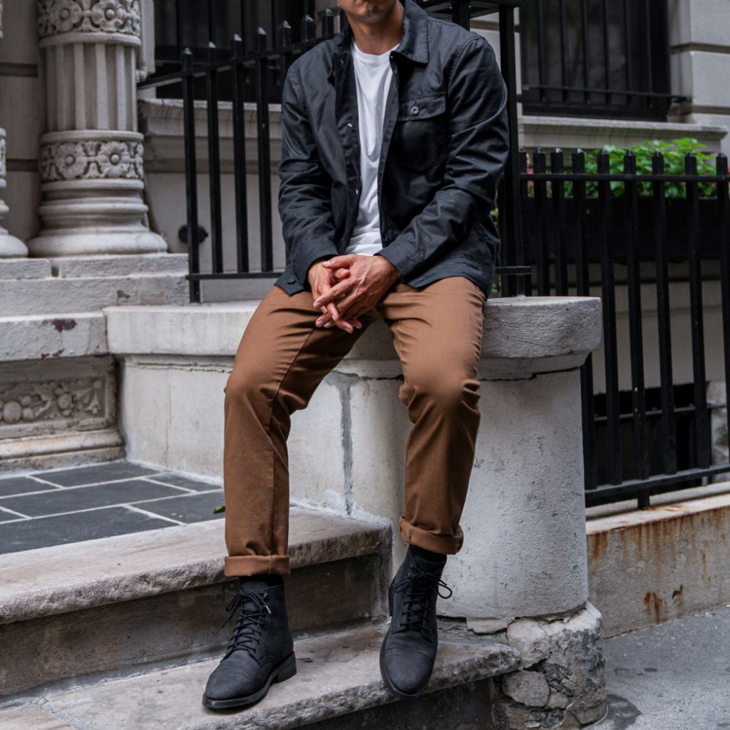 Waxed Canvas Field Jacket | Navy - Image 3