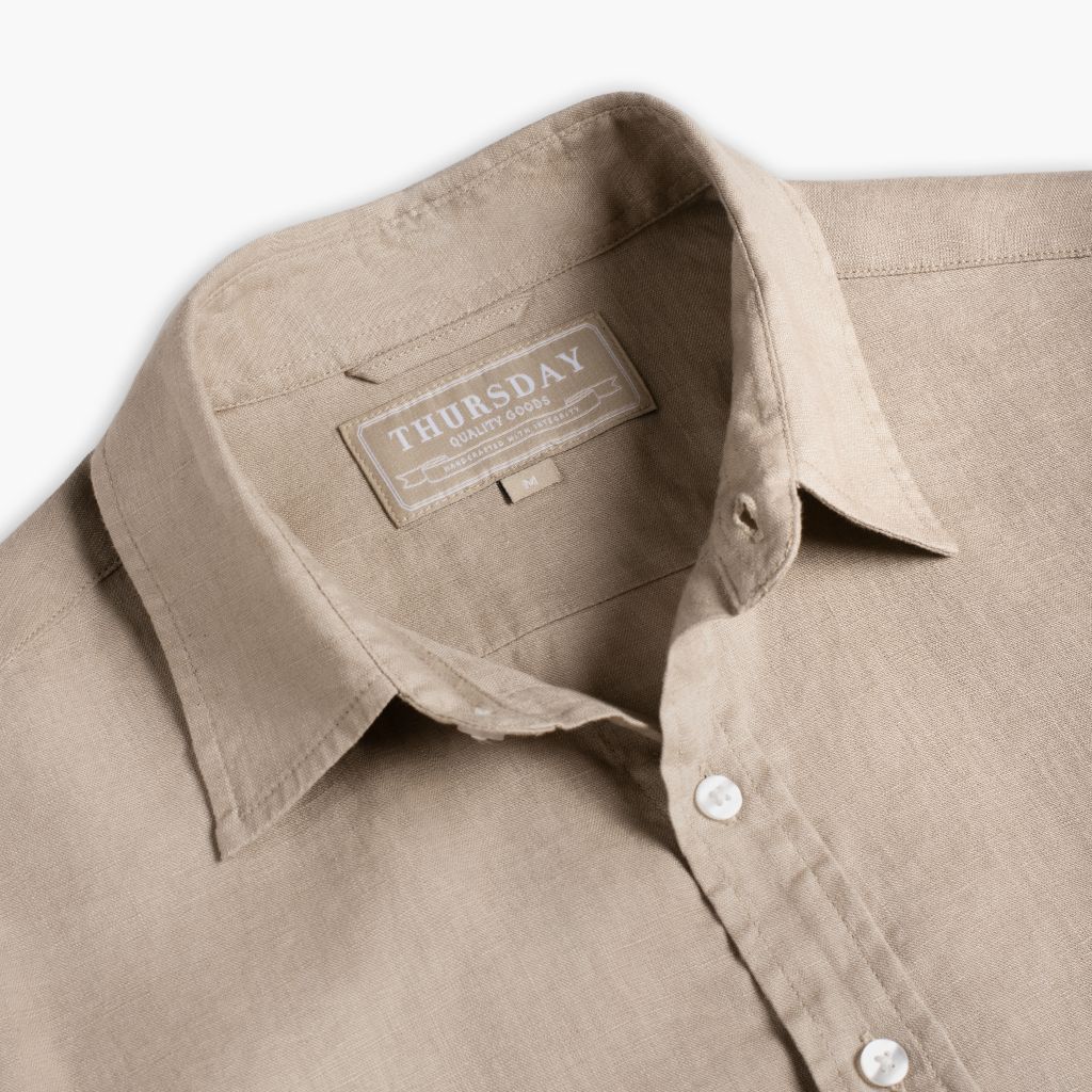 Linen Shirt | Taupe - Image 4