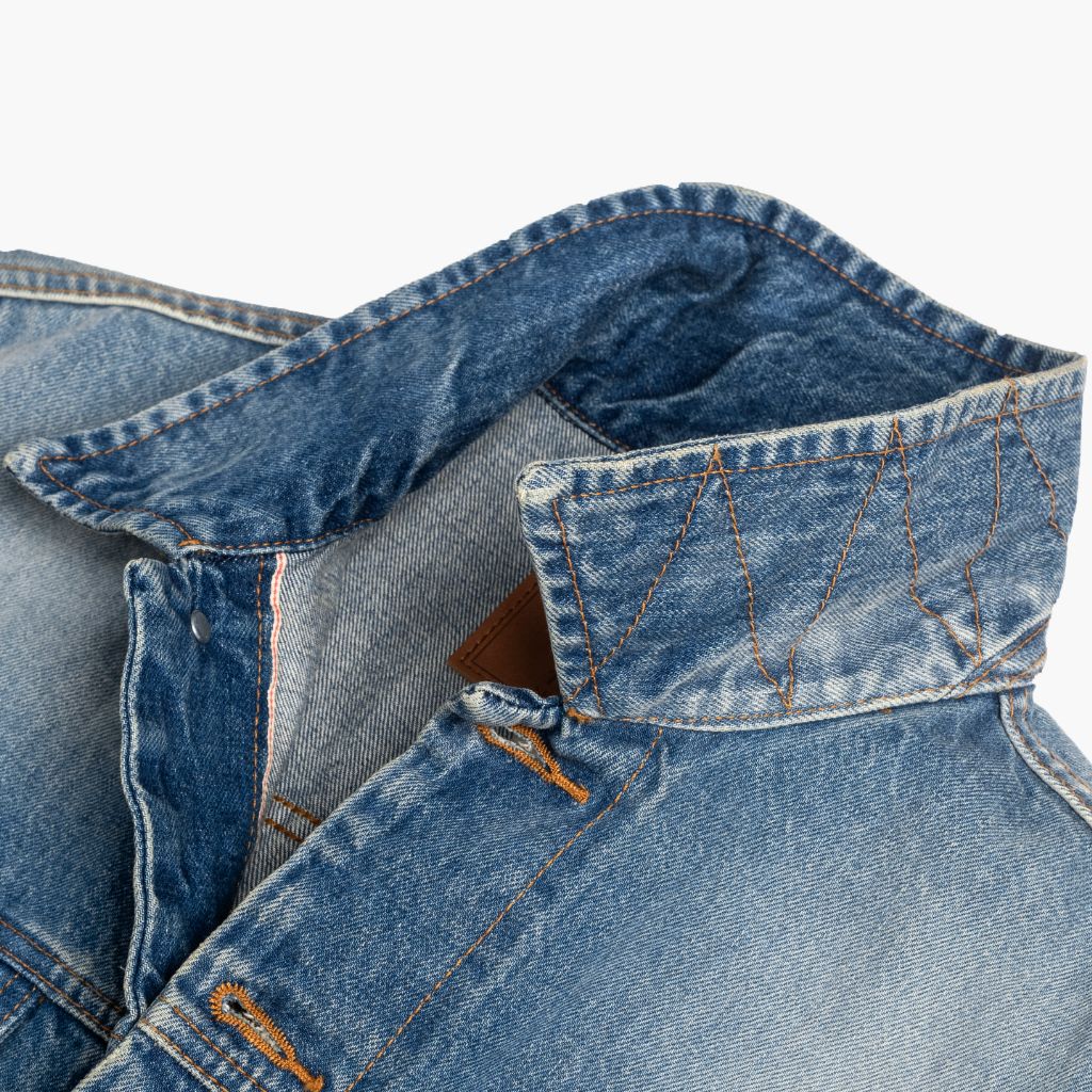 Selvedge Denim Trucker Jacket | Vintage Wash - Image 8