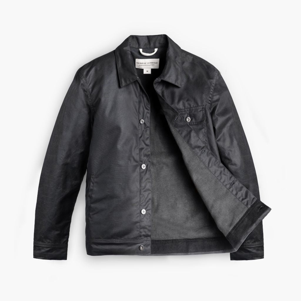 Waxed Canvas Field Jacket | Charcoal - Image 5