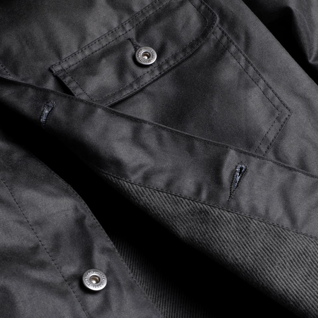 Waxed Canvas Field Jacket | Charcoal - Image 7