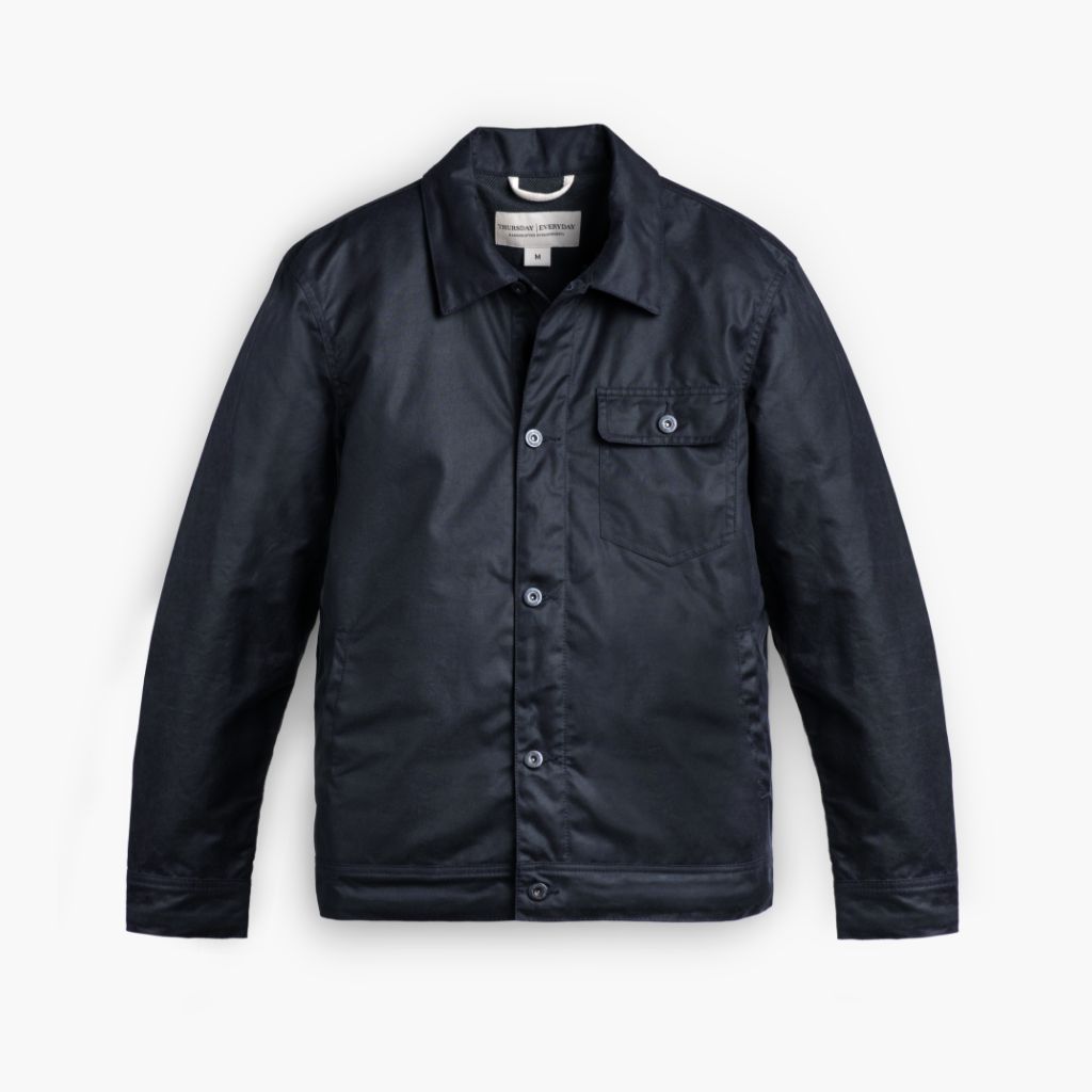 Waxed Canvas Field Jacket | Navy - Image 4