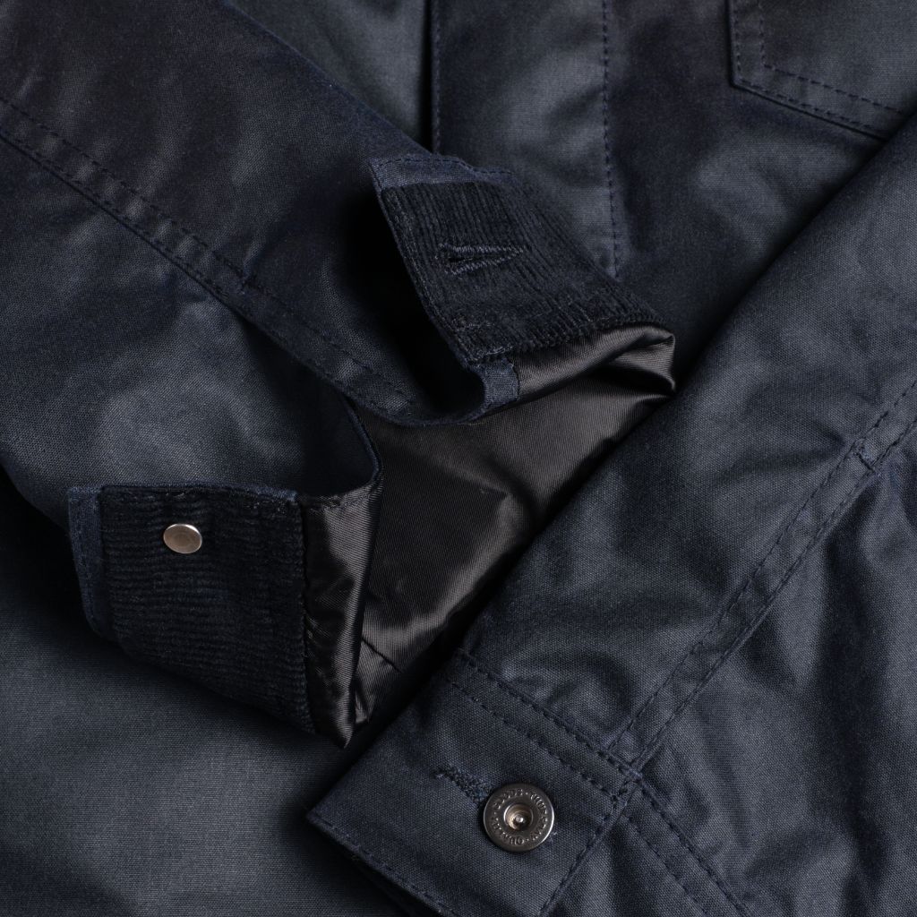 Waxed Canvas Field Jacket | Navy - Image 8
