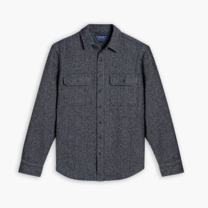 Summit Flannel Shirt | Blue Herringbone