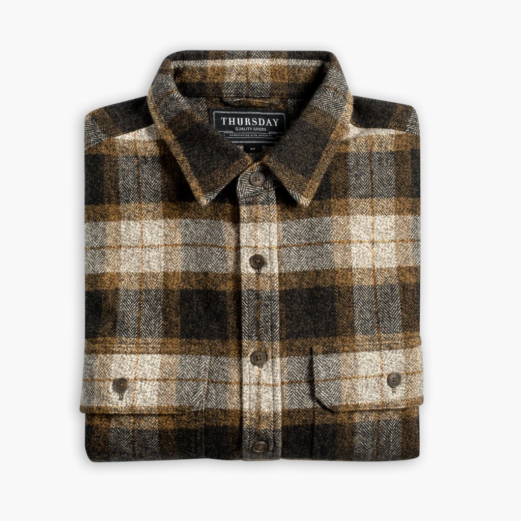 Summit Flannel Shirt | Tuscan Gold - Image 3