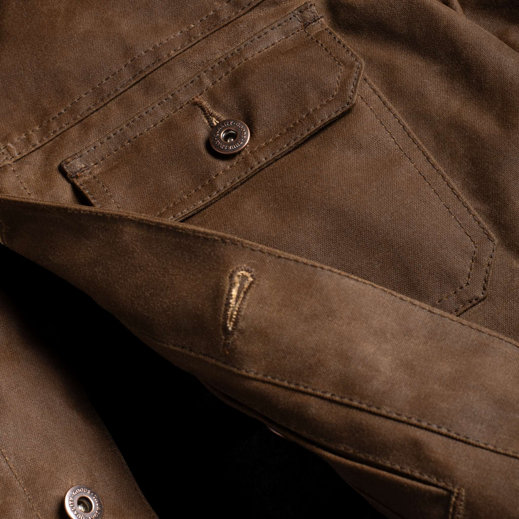 Waxed Trucker Jacket | Coyote - Image 7